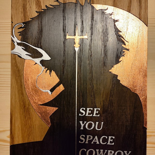 Wooden Wallpaper Gilded Wood Art Cowboy Bebop