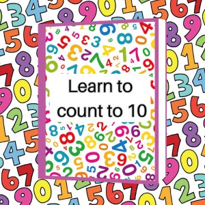 Learn to count to 10, Learning to Count, Counting to 10, Kinder garden Activity, Preschool Activity, Homeschooling Activity Book,