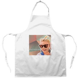 Roadtripping Ruth Classic Print Cotton Unisex Apron. Kitchen Wear, Cooking, Gifting, Souvenir image 1