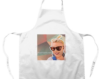 Roadtripping Ruth Classic Print Cotton Unisex Apron. Kitchen Wear, Cooking, Gifting, Souvenir