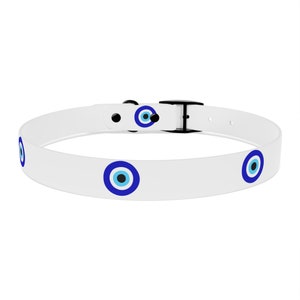 Hundehalsband im griechischen Augen Design. Haustierhalsband, Hundezubehör, Haustierzubehör, Hundemode, Haustiermode.
