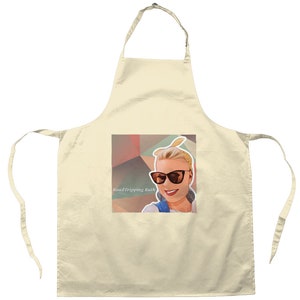 Roadtripping Ruth Classic Print Cotton Unisex Apron. Kitchen Wear, Cooking, Gifting, Souvenir image 2