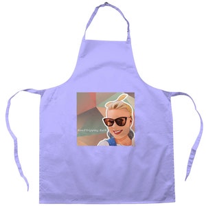 Roadtripping Ruth Classic Print Cotton Unisex Apron. Kitchen Wear, Cooking, Gifting, Souvenir image 3