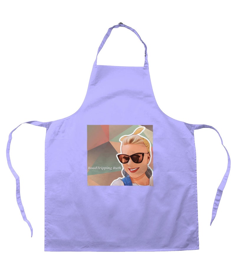 Roadtripping Ruth Classic Print Cotton Unisex Apron. Kitchen Wear, Cooking, Gifting, Souvenir image 3