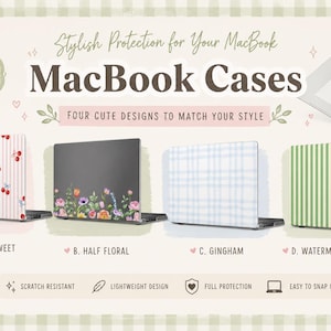 Custom MacBook Case Personalized Laptop Cover for MacBook Pro & Air | Matte Protective Hard Shell Case