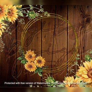 Sunflower Wood Panel/Sublimation/Background/Digital Image/tumbler