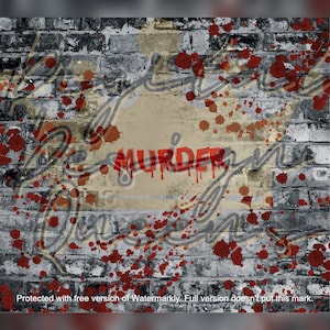 Brick Wall/Blood Splattter/Murder/Serial Killer Fan/Sublimation/Wrap/Background