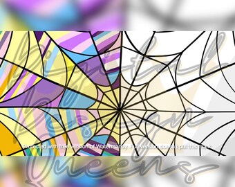 Spider Web/Wed/Horror/Glass Can/Sublimation/Wrap/Design