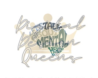 Hablemos de salud mental/Terapia/SVG/PNG/Sublimación/Archivo recortado