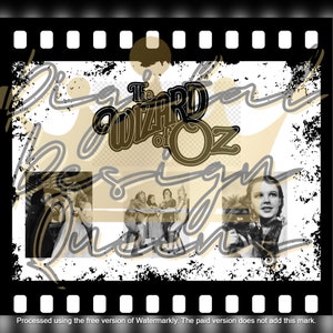 Wizard Of OZ Sublimation Image/Film/Black and White/Tumbler Wrap/Design