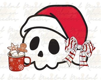 Skull Christmas/Creepy Christmas/Snack/Logo/Design/Tshirt/Cup/Sublimation