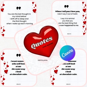 Instagram Love  Quote Pack| Editable Quote Templates| Lovel Quote Set