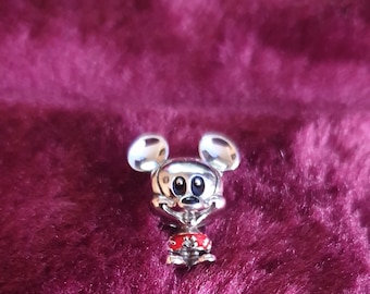 Whimsical Walt Disney Mickey Mouse Charm - Mickey Mouse is in da house - Classic Mickey Mouse - Sterling Silver Mickey Mouse