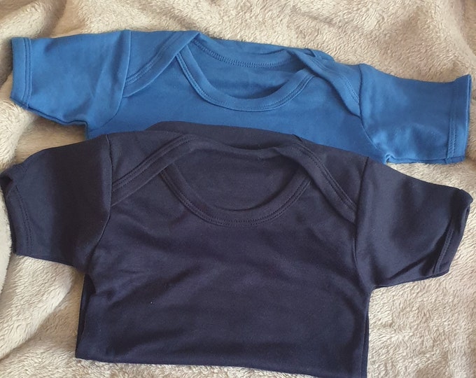 Blue Bundle of Joy Onesies - Pair of Blue Babygro's - Navy Blue Onesie - Petrol Blue Onesie - Baby Blues