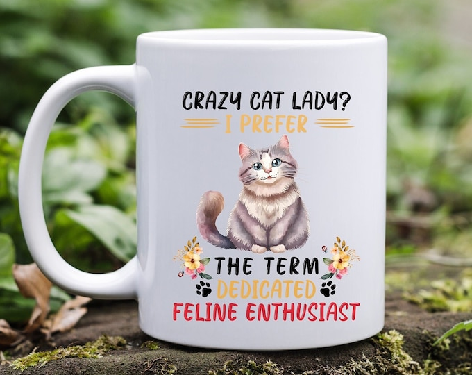 Mistress of Meows and Madness Mug - High Priestess of the Whiskered Wonders - Proud Purveyor of Feline Frenzy Mug - Chief Cat Connoisseur