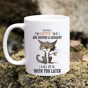 Caffeinated Cat Chaos Mug - Feline Fuel for Hilarious Mornings Mug - Caffeine with a Side of Cat-titude Mug - Coffee, Cats, and Chaos Mug