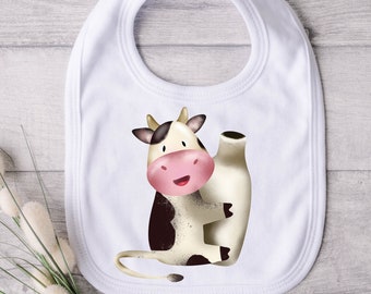 Moo-licious Mealtime Companion - Udderly Adorable Bib - Bottle Feeding Bovine - Milking It - Bottle Time Buddies - Cute Moo Cow Companion