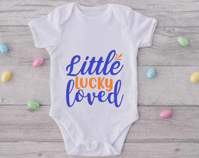 Little Lucky Loved Onesie - little, loved, lucky, onesie, baby, all genders, cute, slogan,