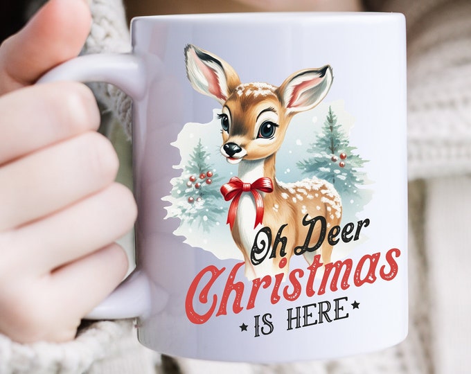 Merry & Bright with a Side of Deer - Rudolph's Refreshment - Cup of Jingle and a Touch of Tingle - Deerly Loved Christmas Coffee - Xmas Deer