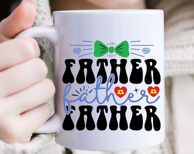 Dad's Bowtie Brew Mug - Brewing up Memories The Father Mug with Flair - The Father Mug Classy and Confident - Dads Father-Father-Father Mug