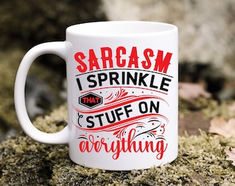Warning This Mug Contains High Levels of Sarcasm - Pouring Sarcasm One Cup at a Time - Mug Full of Sass Sarcasm Edition - Sarcasm on Tap