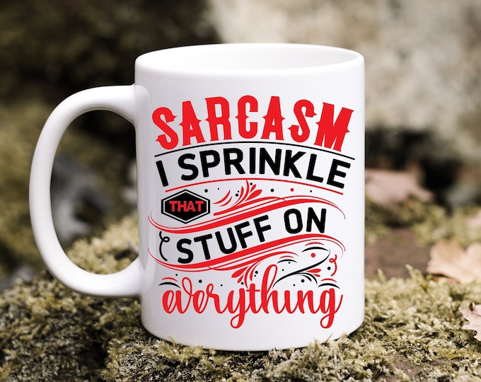 Warning This Mug Contains High Levels of Sarcasm - Pouring Sarcasm One Cup at a Time - Mug Full of Sass Sarcasm Edition - Sarcasm on Tap