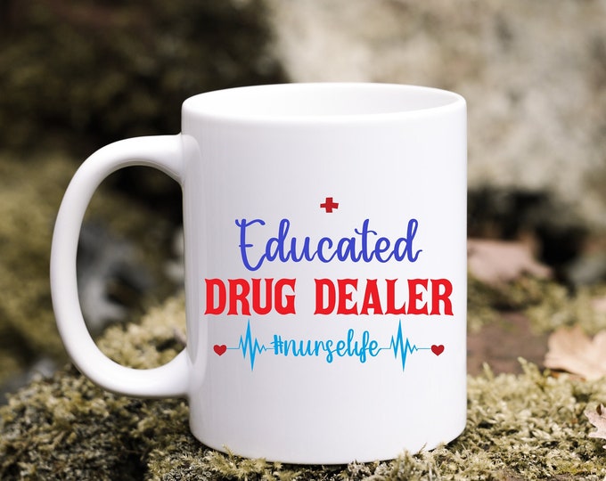 From Vice to Vital Signs Mug - Nurse Excellence - Resilience in Blue Scrubs - Nursing Back to Life - Prescriptions and Percussions