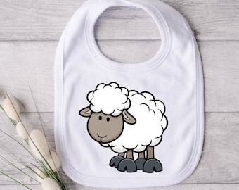 Baa Baa Bib - Sheepishly Adorable - Ewe-nique Bib - Sweet as a Lamb Bib - Little Fleece Ball - Little Lamb Chops - Woolly Cute