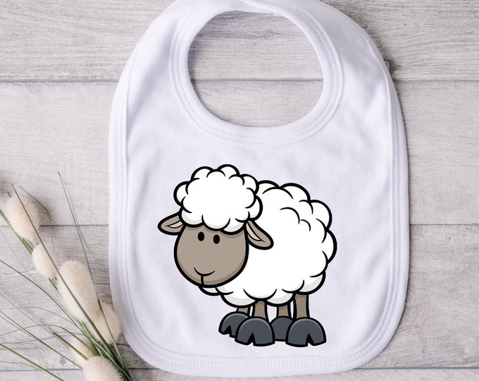 Baa Baa Bib - Sheepishly Adorable - Ewe-nique Bib - Sweet as a Lamb Bib - Little Fleece Ball - Little Lamb Chops - Woolly Cute