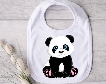 Panda Paws Adorable Baby Bib - Bamboo Bliss  Panda Baby Bib - Panda Cuteness - Panda Party - Cuddle Me Soft and Cute Panda Baby Bib
