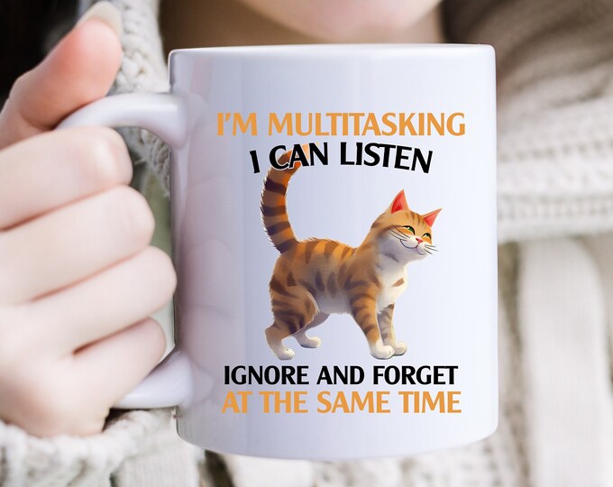 Ultimate Multitasker Listen, Ignore, Forget Mug - The Zen Multitasker - Triple Threat Multitasker - Master of Multitasking