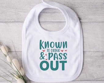Professional Drinker in Training Bib - Born to Booze Bib - Drinks Responsibly (Eventually) - Future Party Animal - Can't Hold My Milk Bib