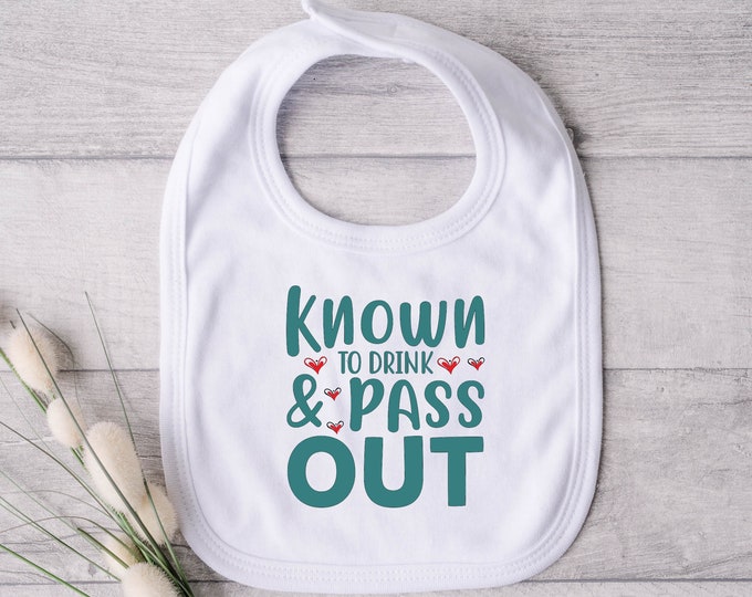 Professional Drinker in Training Bib - Born to Booze Bib - Drinks Responsibly (Eventually) - Future Party Animal - Can't Hold My Milk Bib