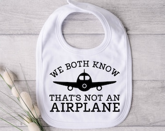 Mile-High Mess Maker Airplane Bib - Gender Neutral bib - Cloud Nine Cuisine - Future Pilot in Training - Funny bib - Bib Humour - Plane bib