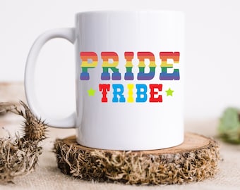 Rainbow Unity The Colourful Pride Tribe Mug - Happiness in Every Sip Pride Tribe Mug - Spectrum of Love A Colourful Pride Mug for All