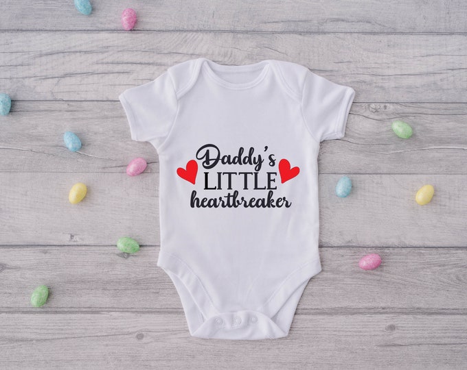 Heartbreaker in Training - Miniature Heartthrob - Daddy's Little Charmer - Little Heart Robber - Sweetheart in Training - Tiny Troublemaker