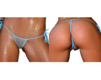 1011-4S * SHbikini, mini tanga, Extreme Y-string, tanga, lencería, regalo para ella, ropa interior, malla, azul