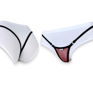 1027-5SS * Spandex Micro Thong Bikini Bottom - SHBikini, Extreme string, Micro String Bikini, Y-Back Micro String Bikini, Handmade Thong