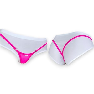 1027-5S * Spandex Micro Thong Bikini Bottom - SHBikini, Extreme string, Micro String Bikini, Y-Back Micro String Bikini, Handmade Thong