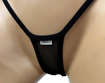 1028-4S * SHbikini, non censuré, string, Extreme, string transparent, culotte, cadeau pour elle, lingerie, noir