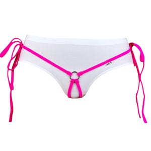 1021-1 * Spandex Micro Thong Bikini Bottom with Adjustable Side Ties - SHBikini, Extreme string, thong, lingerie, Gift for Her, underwear