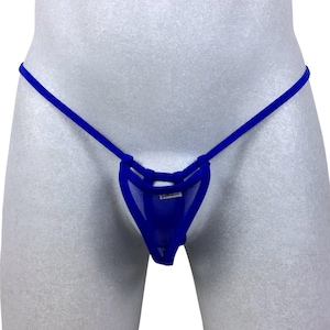 501-1S * Men&#39;s Sheer G-String Thong, Sexy Mesh Minimalist Thong Underwear, Handmade Lingerie – SHbikini
