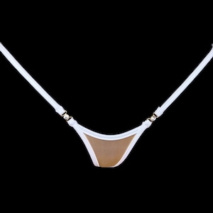 206-3 * Tanga de lujo con cristales Preciosa - Tejido elástico hecho a mano, SHbikini imagen 5