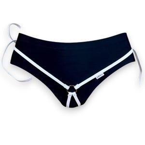 1021-2 * Spandex Micro Thong Bikini Bottom with Adjustable Side Ties - SHBikini, Extreme string, thong, lingerie, Gift for Her, underwear