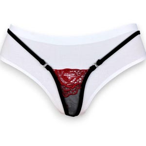 1053-9E * Spandex Micro Thong Bikini Bottom - SHBikini, Extreme Y-string, thong, lingerie, Gift for Her, underwear, Handmade Thong
