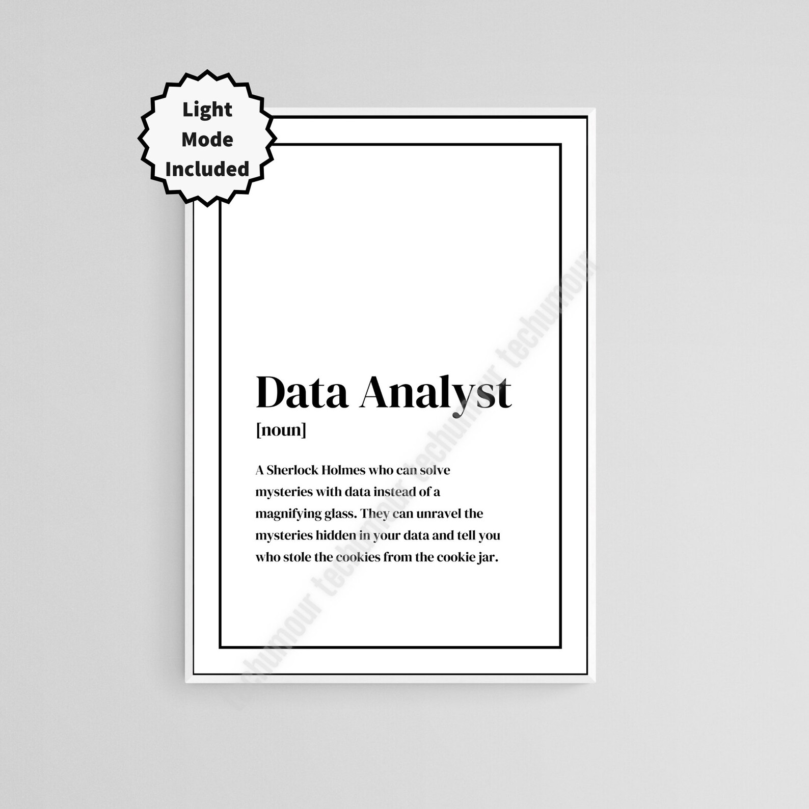 Funny Data Analyst Printable Poster Gift for Data Analysis Team Job ...