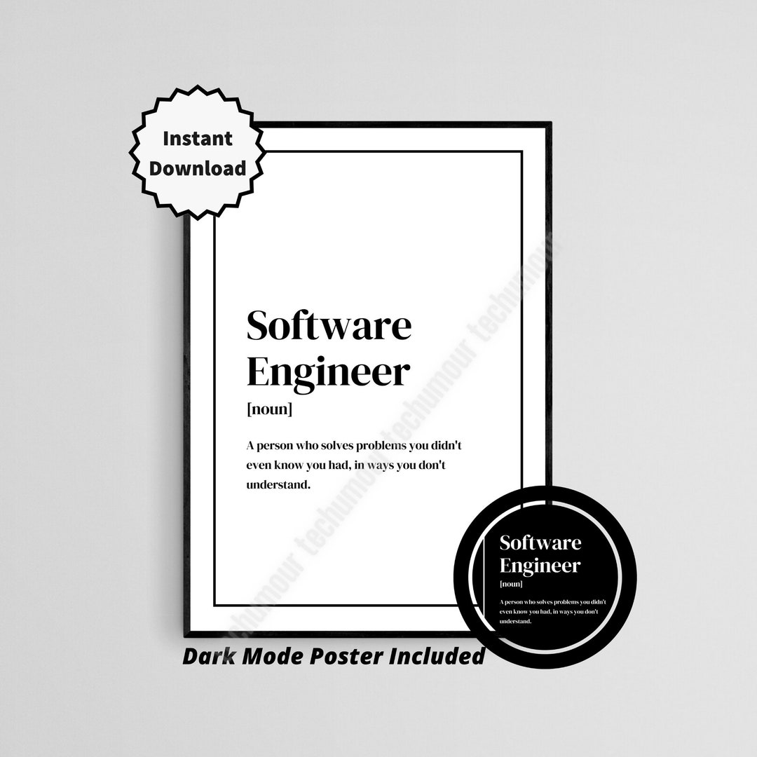 Software Engineer Art Print, Web Developer Art, App Developer Gifts ...