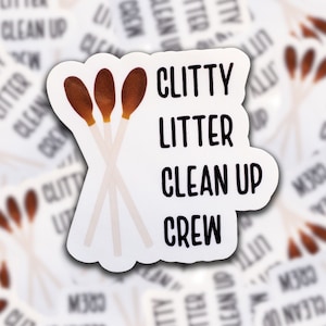 Peri care nurse sticker, funny nursing water bottle laptop decal, clitty litter, Foley catheter, urology humor