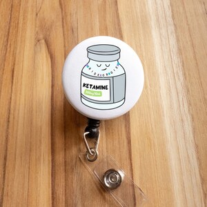 Interchangeable badge reel, retractable swappable removable topper, funny gift for nurse doctor physician anesthesiologist EMT paramedic EMS