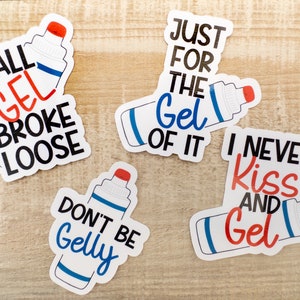 Funny ultrasound gel stickers, gift for sonographer RDMS ultrasonographer technician nurse doctor healthcare worker, medical puns